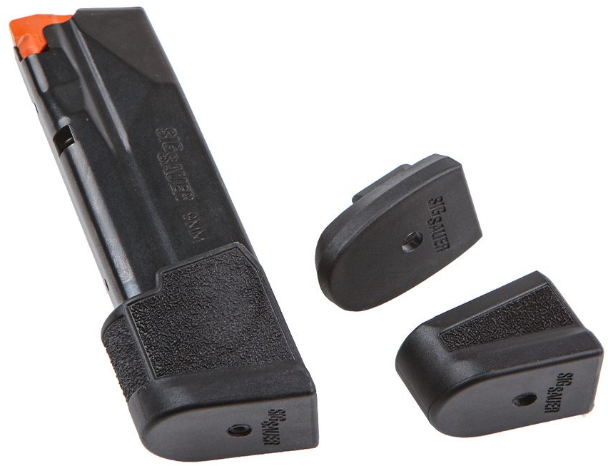 SIG Sauer P365-XMACRO 9mm 17 Round Magazine W/Three Baseplates Black (All 9mm Models)