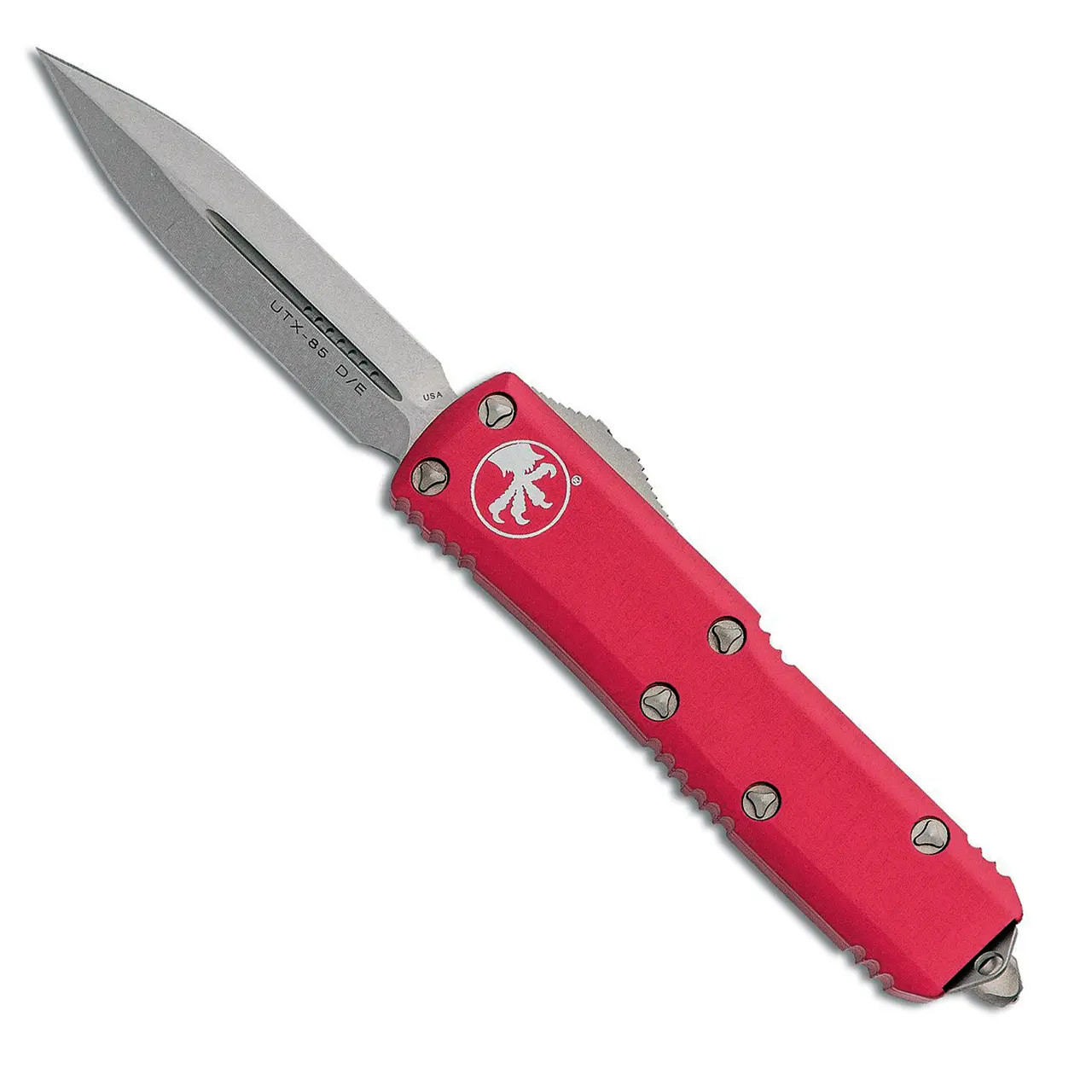 Microtech UTX85 D/E Red Stonewash Standard Automatic Knife