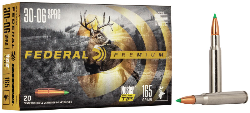 Federal Federal Premium 30 06 Springfield 165 GR Nosler Ballistic Tip 20RD Bx
