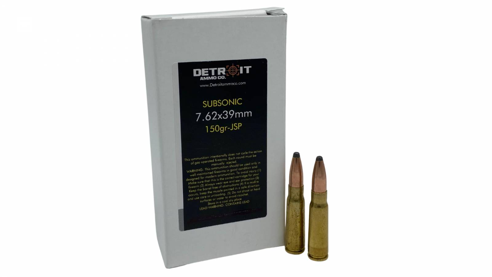 SUBSONIC 7.62x39mm 150gr JSP - Detroit Ammo Co.