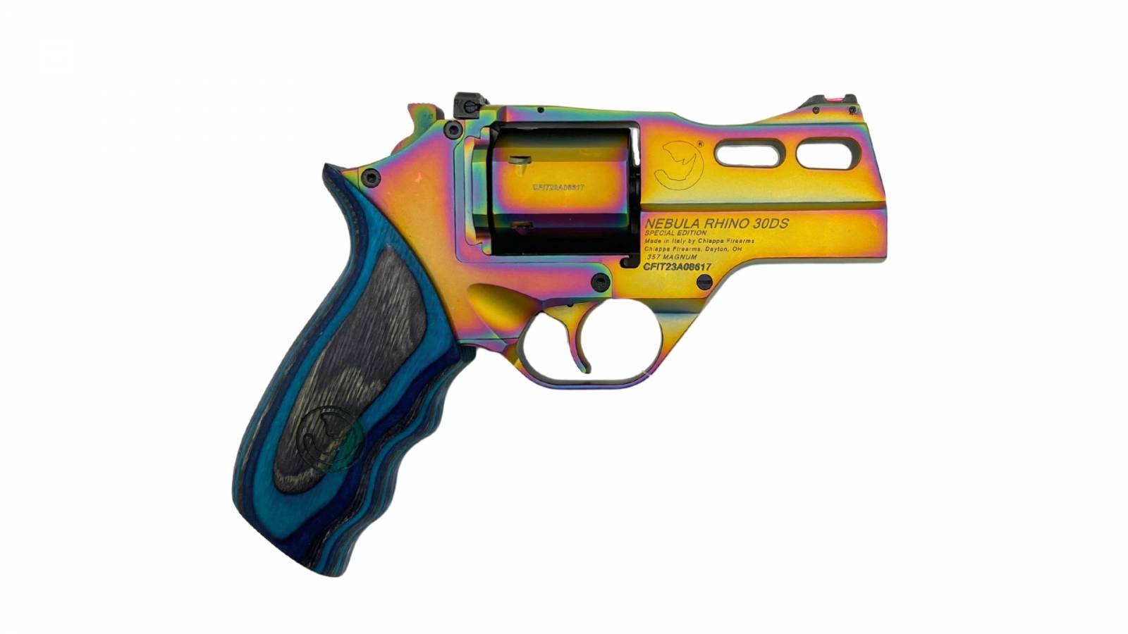 Chiappa Firearms Rhino 30DS Nebula 357 Magnum Revolver - Rainbow PVD