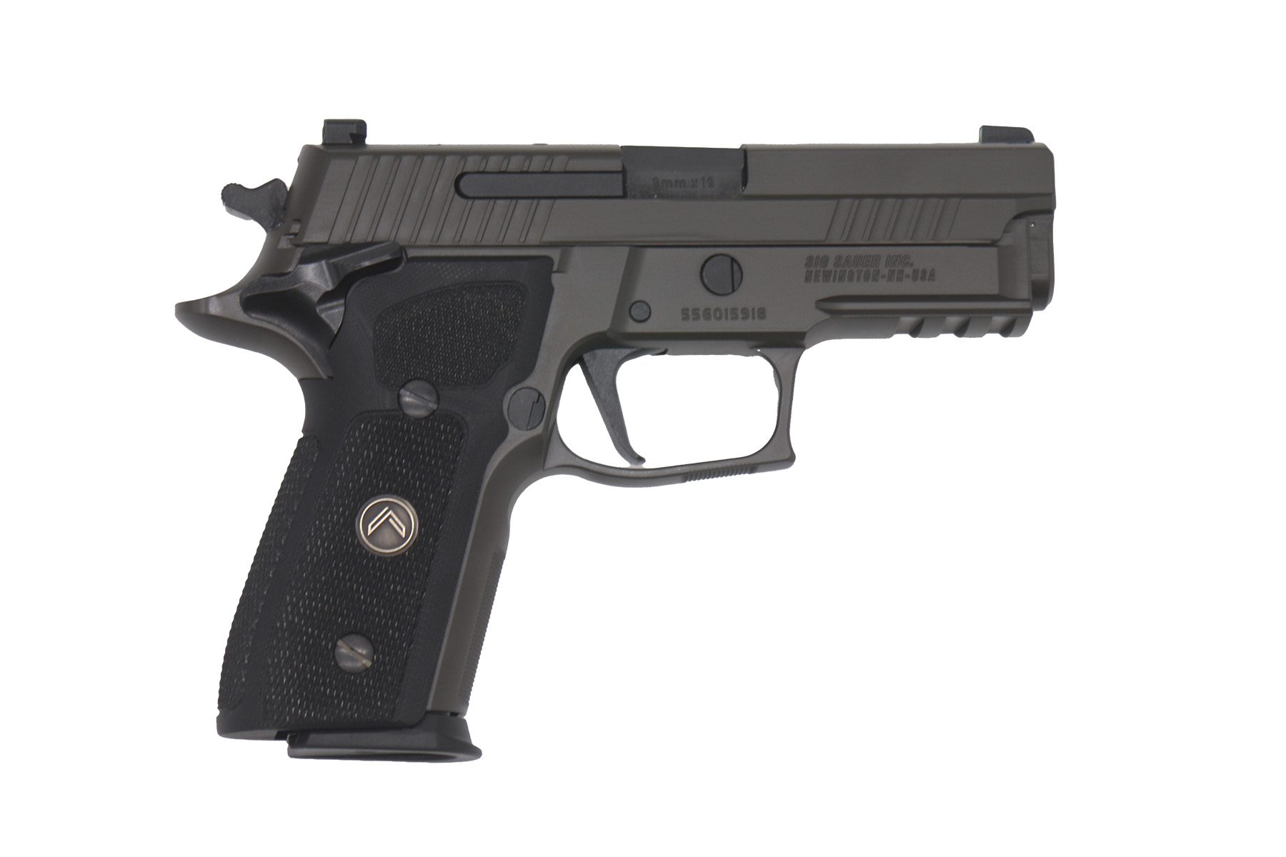 The Legion P229 is finished in a Cerakote Elite Legion gray coating, custom G-10 grips with a Legion medallion, the new SIG SAUER Electro-Optics X-RAY high visibility day/night sights and will ship with three magazines.