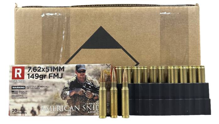 American Sniper Ammo 7.62x51mm NATO 149gr FMJ Brass Centerfire Rifle Ammunition 400rd Case for Sale at BattleHawk Armory!