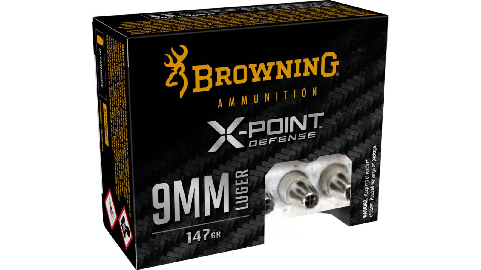 Browning Ammo X Point Defense Mm Luger Gr Rds Battlehawk Armory