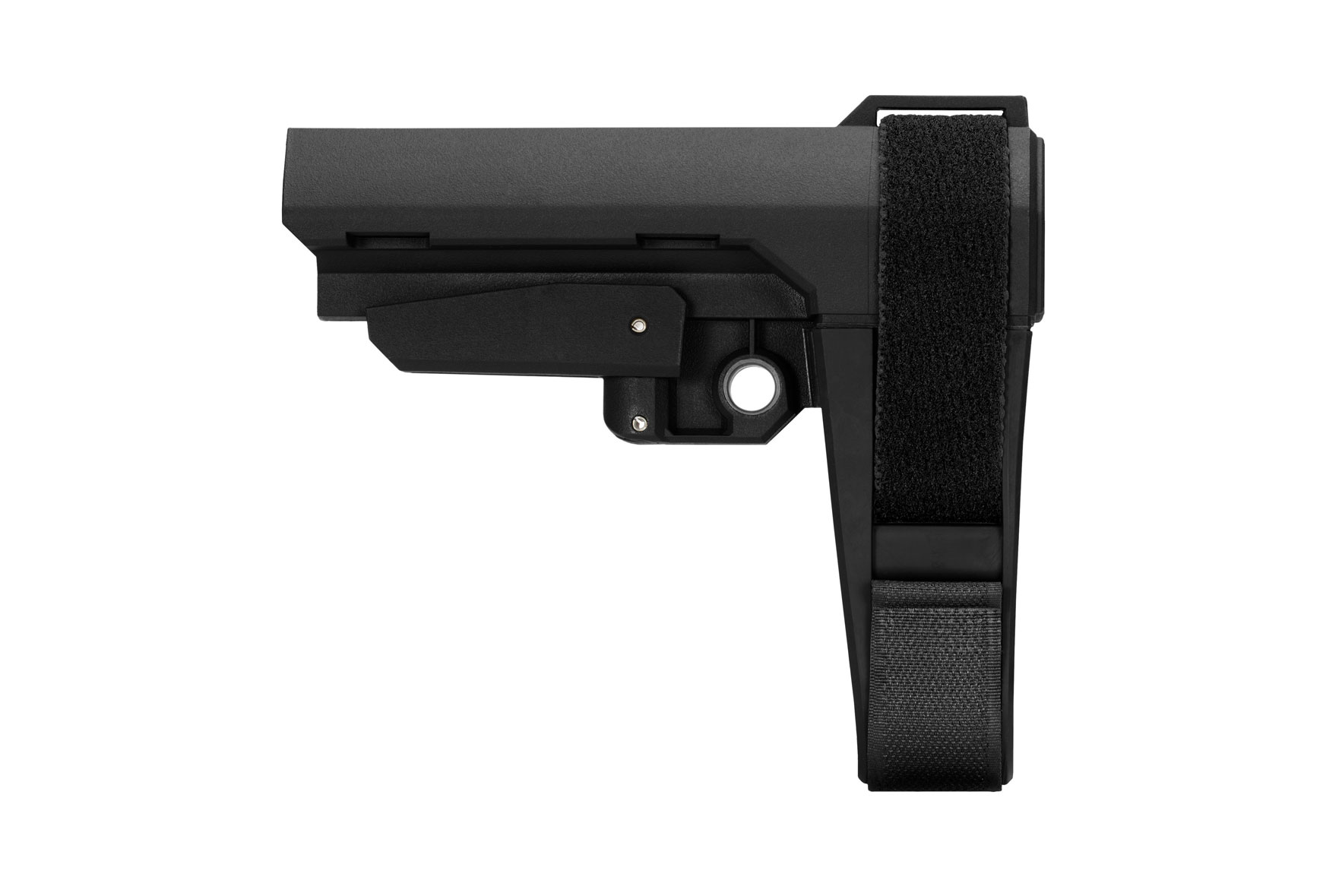 Enhance your shooting experience with the Black SBA3™ Pistol Stabilizing Brace® - a minimalist design with 5-position adjustability for optimal comfort and stability