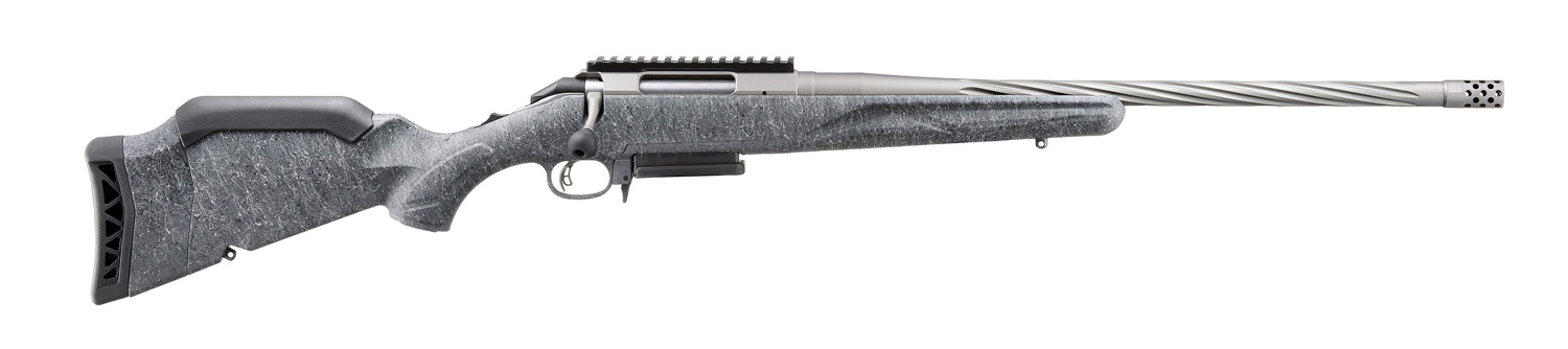 Unleash precision with the Ruger American Gen II .308 Win Grey Splatter. A formidable rifle, meticulously crafted for outstanding accuracy and reliability, blending cutting-edge features with a striking design.