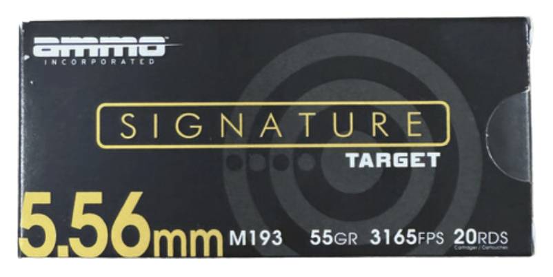 Ammo Inc Ammo Signature Line Amo 5.56 55GR M193 FMJ 20RD 25 Box Case