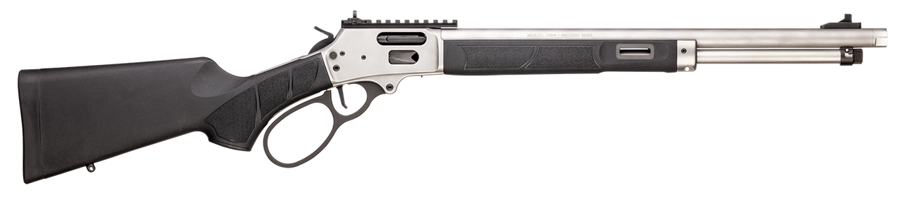 Smith & Wesson's all-new Model 1854 lever action rifle chambered in .44 Rem Mag!  Featuring a 19.25' threaded barrel and a 9+1 capacity, and synthetic stock.