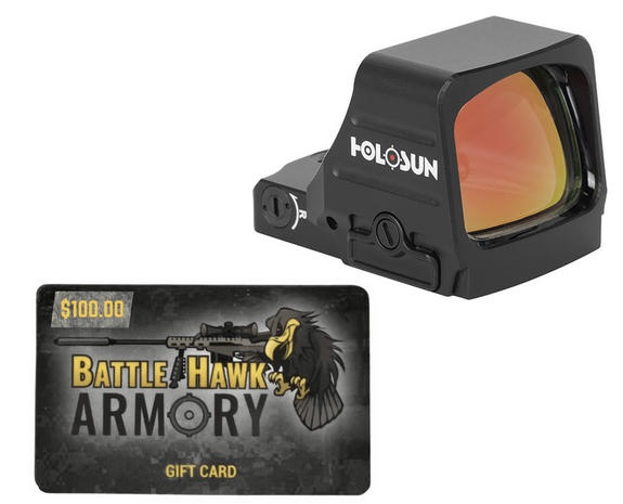 Holosun Technologies 507COMP-RD X2 Red Multi Reticle System (2 MOA Dot w/ 8/20/32 MOA Circle) Competition Optic & $100 BattleHawk Armory Gift Card!