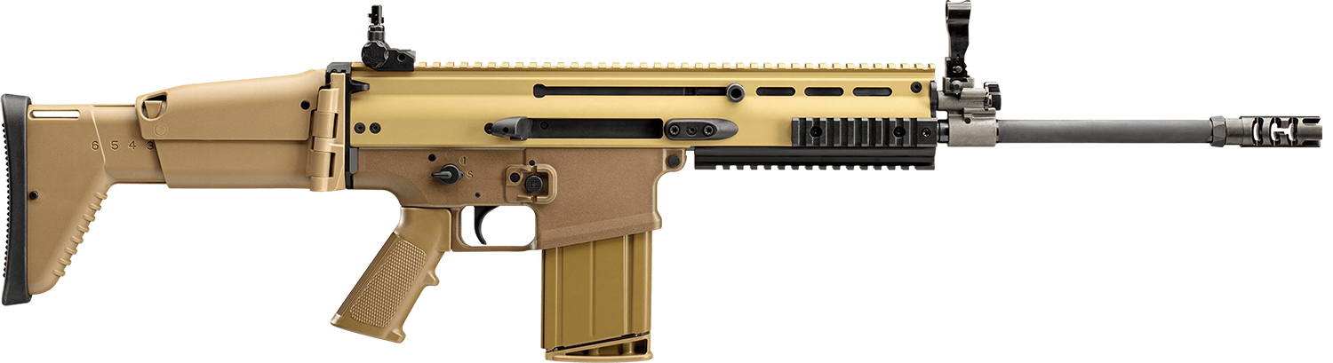 Get the legendary FN SCAR 17S NRCH rifle, now with non-reciprocating charging handles for seamless shooting. With its monolithic receiver, short-stroke gas piston system, and adjustable stock, this rifle offers unmatched versatility and performance.