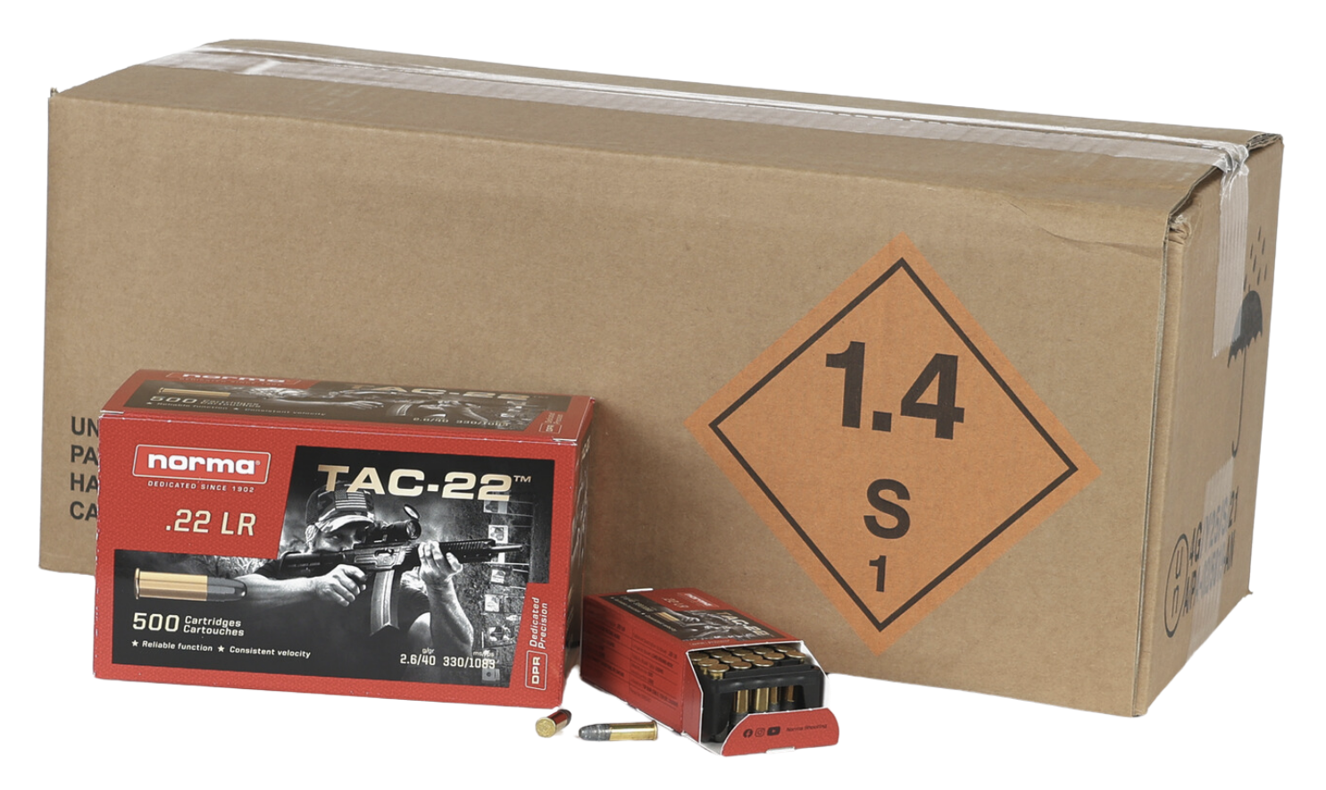 Norma Tac-22 .22lr 40gr Lead Round Nose, 5000rd Case - $348.88 w Free Shipping