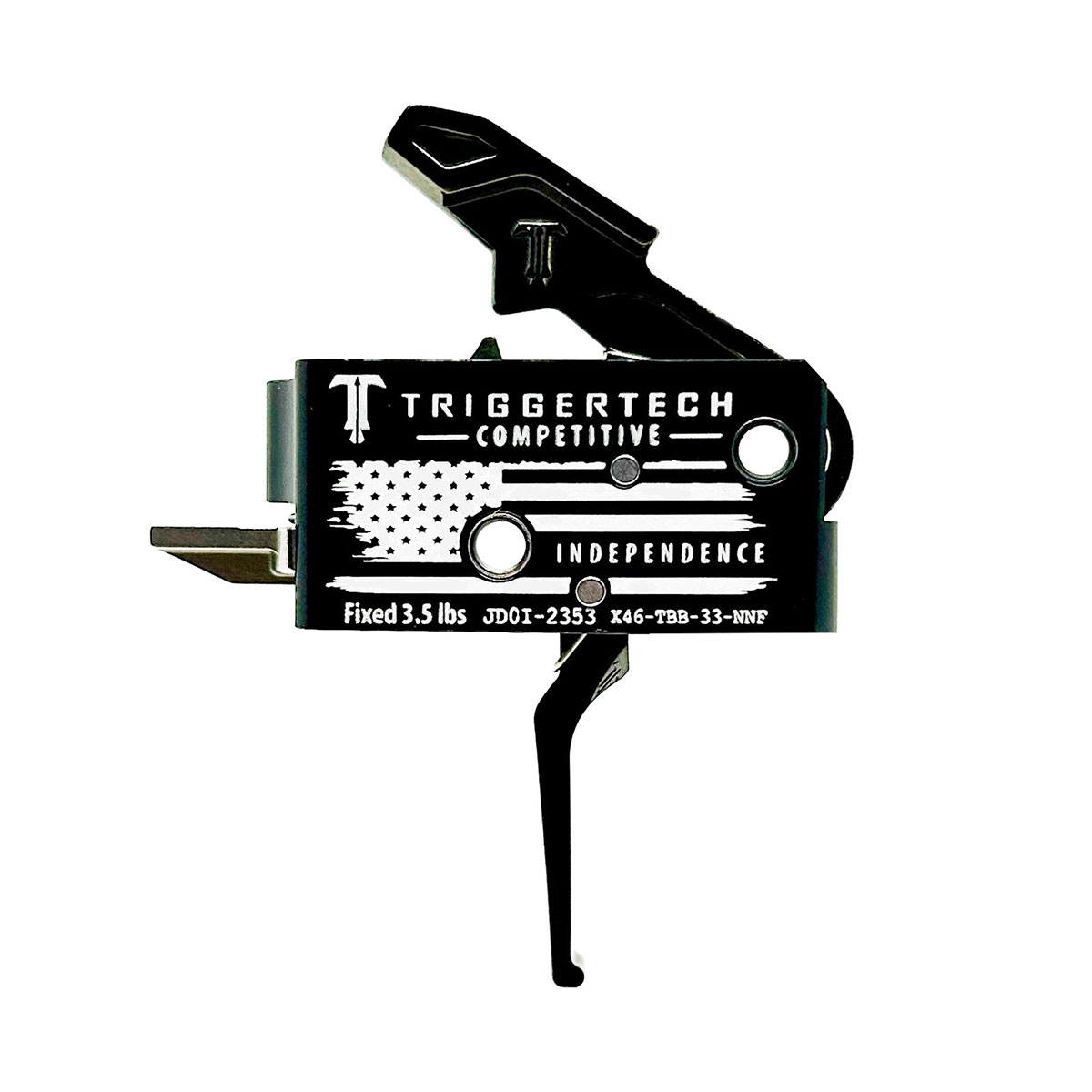 TriggerTech AR-15 Competitive Independence Edition, 3.5LB Single-Stage, Flat Black, Trigger