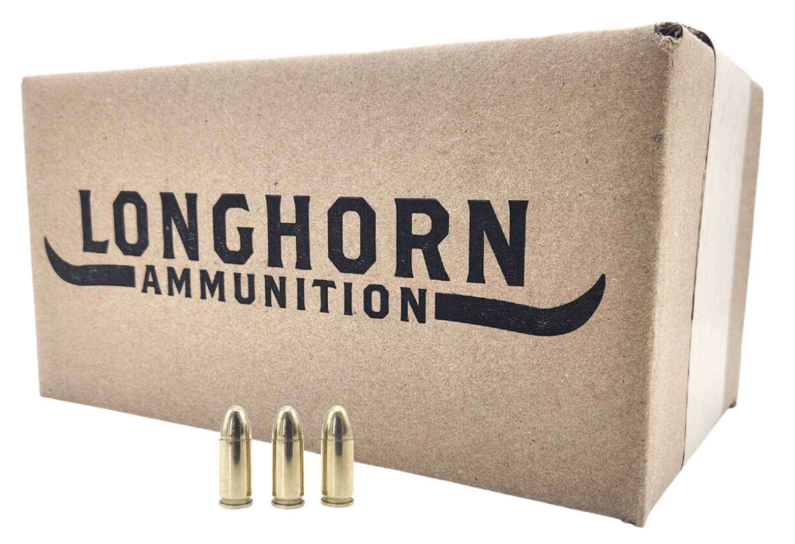 Longhorn Ammunition Remanufactured 9mm 124gr FMJ Centerfire Pistol Ammunition 1000rd Case