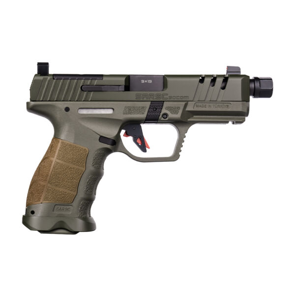 SAR USA SAR9 C SOCOM Compact Frame 9mm Luger 15+1/21+1rd 4.7' Threaded Barrel OD Green Pistol