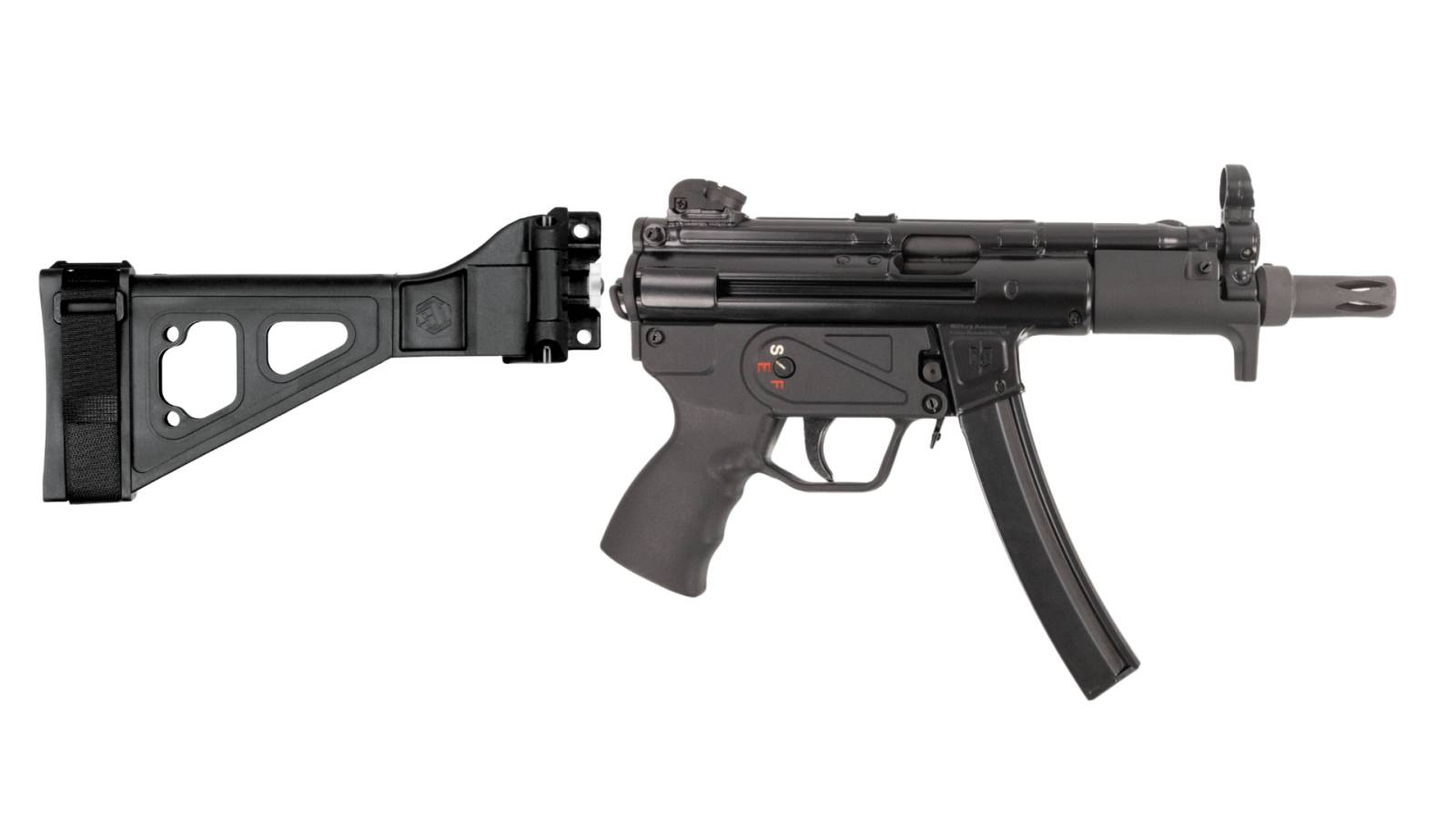 Military Armament Corporation MAC-5K, 9mm, 5.8' Barrel, 2- 30rd Magazines, Pistol w/ Brace