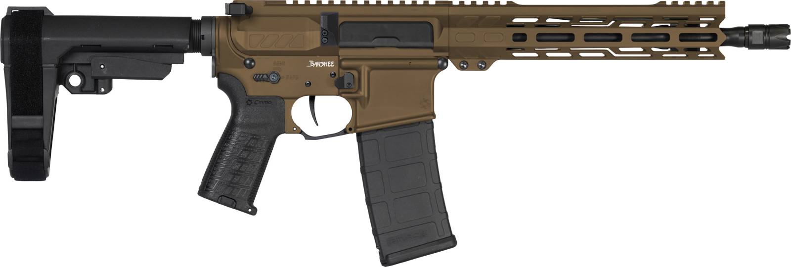 Cmmg MK4 Banshee 5.56MM 10.5 Barrel 1 30RD Magazine Midnight Bronze Pistol