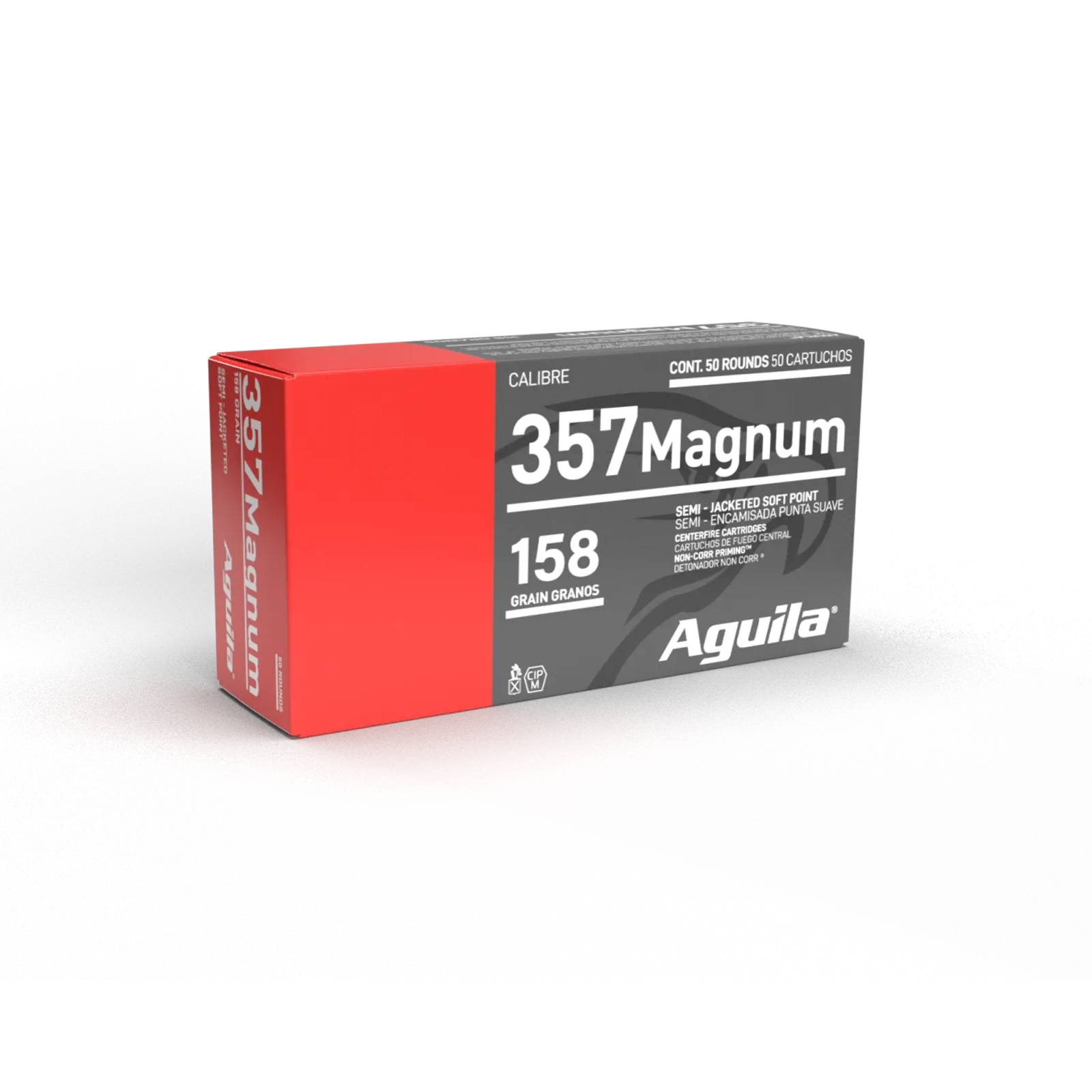 Aguila .357 Magnum 158GR Semi Jacketed Soft Point 1000RD Case