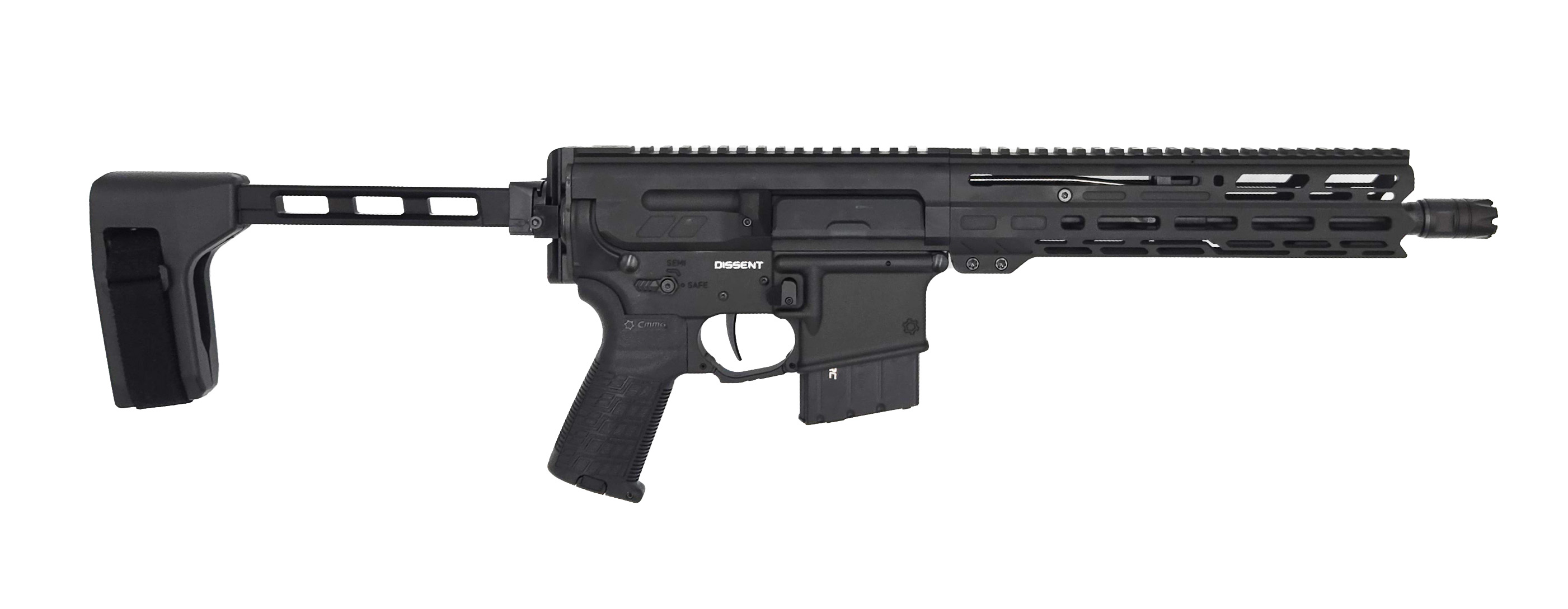 Cmmgdissent MK4 .338 ARC 10.5 Barrel 1 10RD Magazine Black Braced Pistol