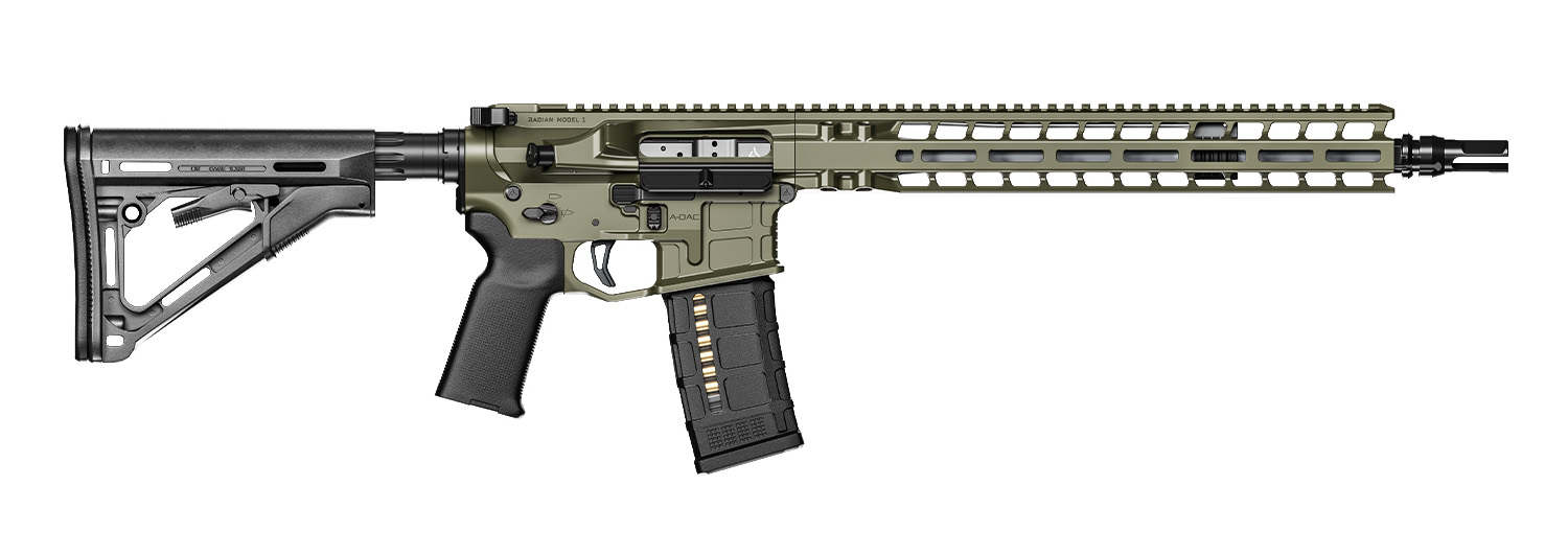 Radian Weapons Model 1 .223 Wylde 14.5 301 Radian Od Green W Dead Air Flash Hider Rifle