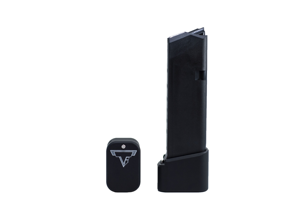 Taran Tactical Glock 19/23 +4/5 Compact Base Pad Extension with Spring, Black