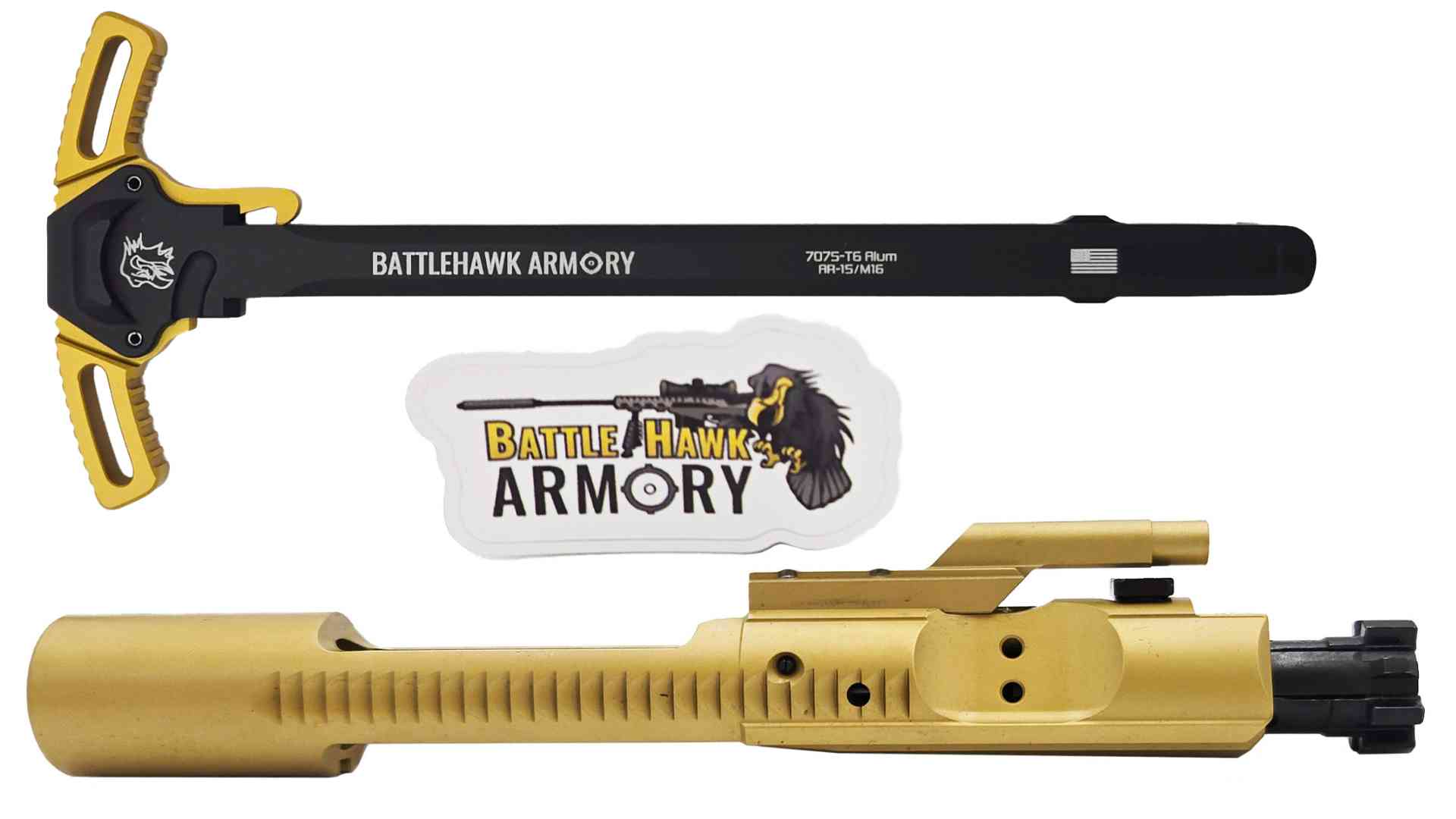 BHA Precision Kit - M16 AR-15 Gold BCG & Ambidextrous Charging