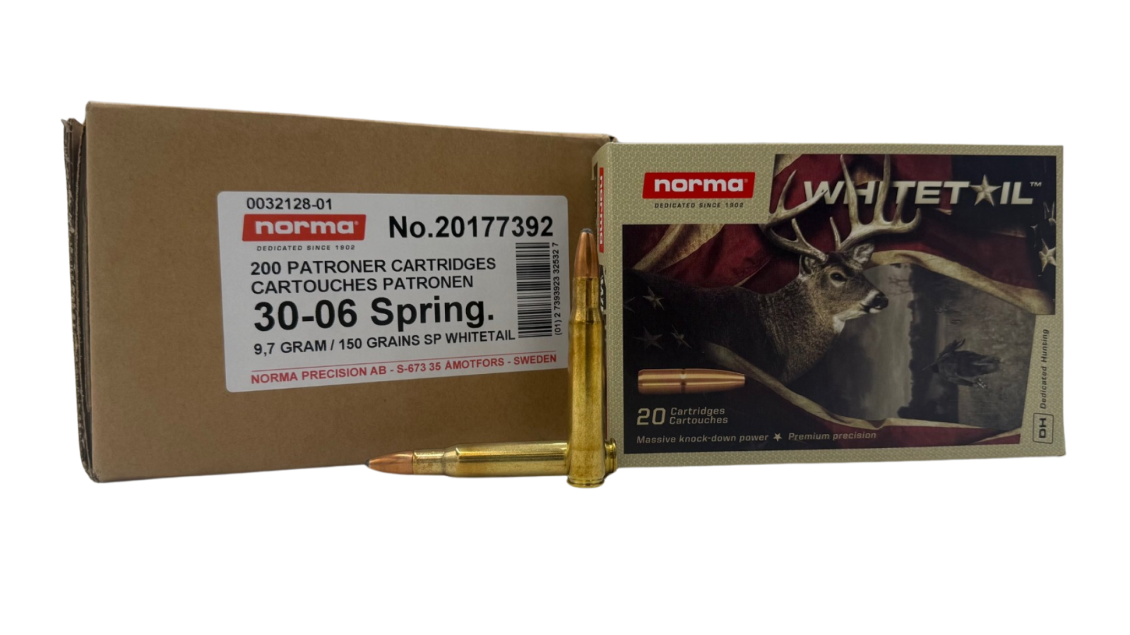 Norma Ammunition Norma 20177392 Whitetail .30 06 Springfield 150 GR Psp 200RD Case