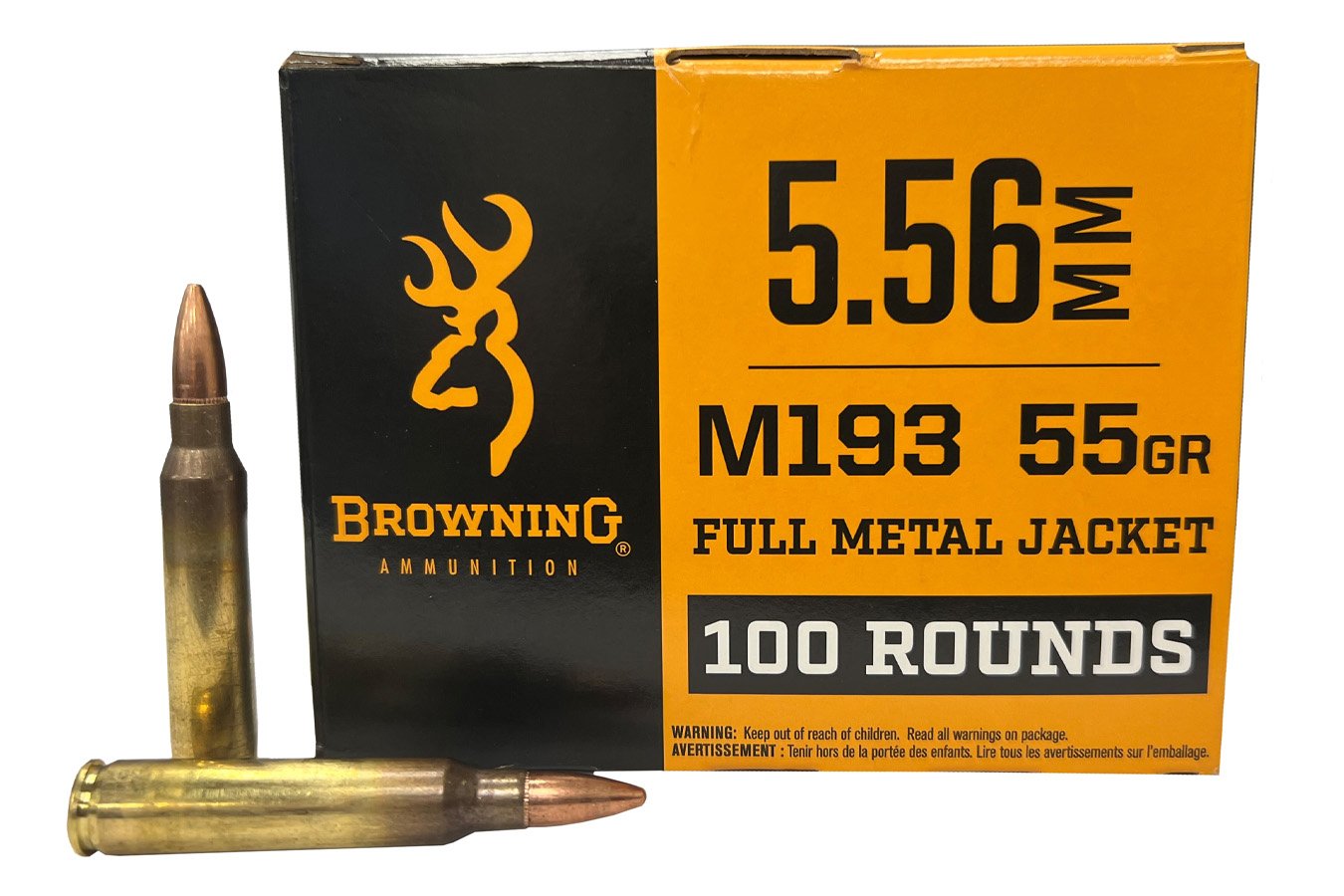 Browning Browning 5.56 NATO 55 Grain FMJ M193 Value Pack Ammunition 100RD Box