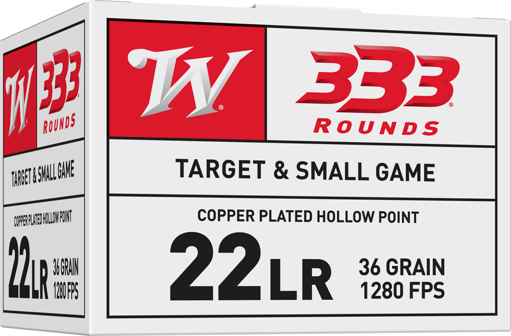 Winchester 22Lr333Hp USA .22 LR 36 GR Copper Plated Hollow Point Cphp 333 RD Box