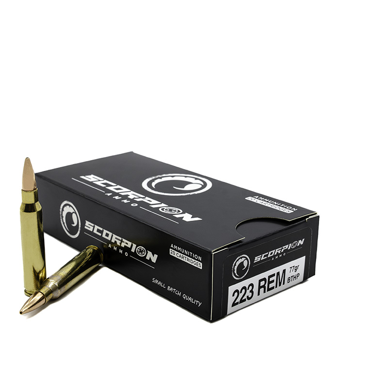 Scorpion Ammo Scorpion Ammo 223 Rem 77gr BTHP Ammunition 20 rd B...