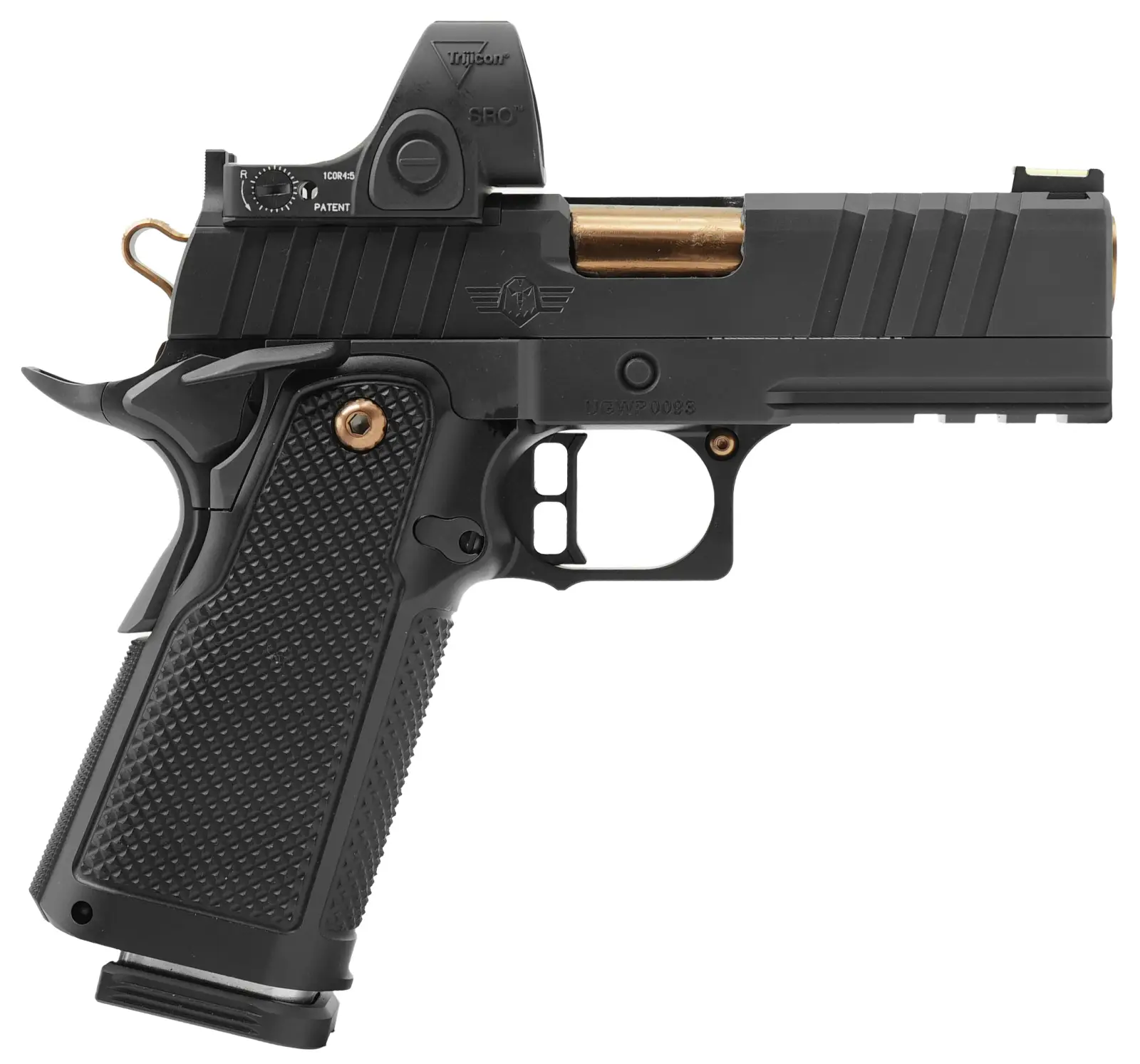 United Gunworks UG-4 Phantom 9mm Black Copper Pistol w/ Trijicon SRO 2. ...