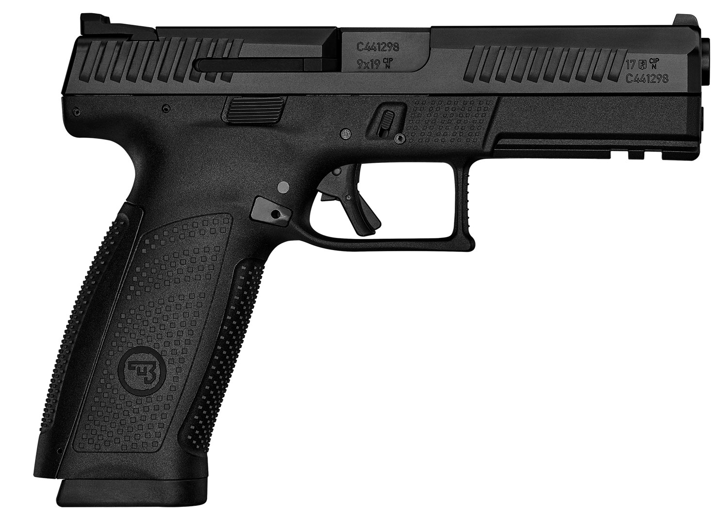 CZ 91540 P-10 Full-Size9mm Luger 4.50" 19+1 Black, Black Interchangeable Backstrap