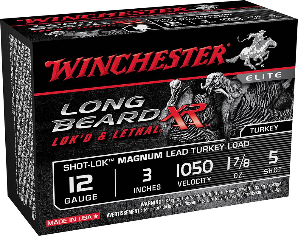 Winchester Repeating Arms Winchester Ammo Stlb123M5 Long Beard Xr Shot Lok Magnum 12 Gauge 3 1 78 Oz 5 Shot 10 Bx 10 Cs
