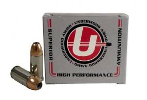 UNDERWOOD AMMO 9MM LUGER +P+ 124GR. JHP 20-PACK