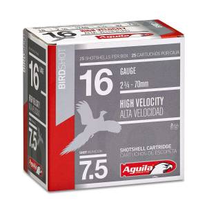 Aguila 1CHB1607 Field  16 Gauge 2.75" 1 1/8 oz 7.5 Shot 25 Bx/ 10 Cs