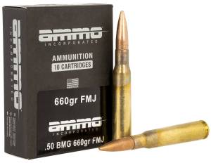 Ammo Inc Signature .50 BMG 660 Gr FMJ Ammunition 10rd Box