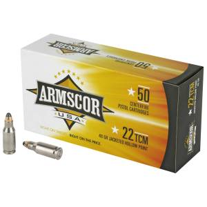 Armscor FAC22TCM-1N USA 22 TCM 40 Gr Jacketed Hollow Point (JHP) 50rds