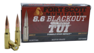 FORT SCOTT MUNITION 8.6 BLACKOUT SUBSONIC 285GR SCV TUI 20rd BOX Ammunition
