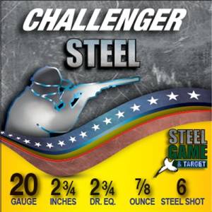 Challenger Steel Game & Target 430106086 20 GA 2.75" #6 7/8oz 250rd CASE