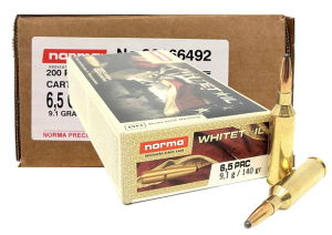 NORMA 6.5 PRC 140 PSP POINTED SOFTPOINT WHITETAIL RIFLE AMMUNITION 200rd CASE