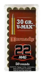 Hornady 83202 Varmint Express  22 Mag 30 gr V-Max Ammunition 50 Rd BOX