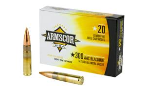 Armscor FAC300AAC1N Rifle  300 Blackout 147 gr Full Metal Jacket (FMJ) 20rd BOX