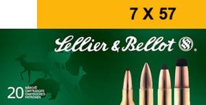 Sellier & Bellot SB757C Rifle 7x57mm Mauser 173 gr Soft Point Cut-Through Edge (SPCE) 20 Bx/ 20 Cs