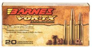 Barnes Bullets 31190 VOR-TX Rifle  5.56x45mm NATO 62 gr TSX Boat Tail 20 Bx/ 10 Cs