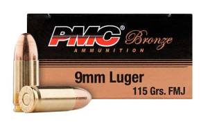 PMC 9ABP Bronze Battle Pack 9mm Luger 115 gr Full Metal Jacket (FMJ) 300 Bx/ 3 Cs