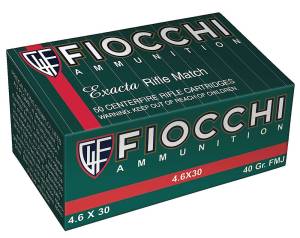 Fiocchi 46EXA Training Dynamics  4.6x30mm H&K 40 gr Full Metal Jacket (FMJ) 50 Box