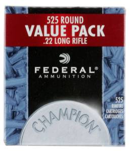 Federal 745 Champion Training 22 LR 36 gr Copper Plated Hollow Point (CPHP) 525 Bx/ 10 Cs