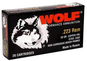 WOLF | MILITARY CLASSIC | .223 REMINGTON | 55 GRAIN | FULL METAL JACKET | 20 ROUND BOX