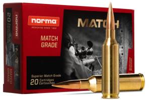 Norma Golden Target Match 6.5 PRC 143 Gr BTHP Boat Tail Hollow Point Rifle Ammunition - 20rd BOX