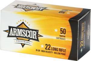 Armscor 50015PH Rimfire  22 LR 36 gr High Velocity Hollow Point (HVHP) 50 Rd Box