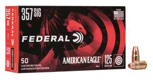 Federal AE357S2 American Eagle  357 Sig 125 gr Full Metal Jacket (FMJ) Pistol Ammunition 50rd BOX